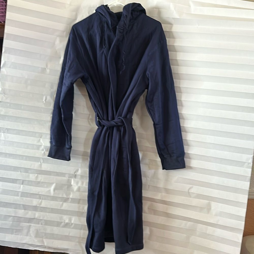 New York Regency Hotel Robe Dark Navy Blue Size L/XL Plush Bath Spa Lounge